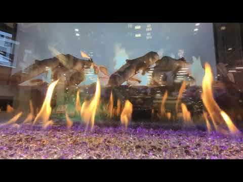 Montigo double glass television fireplace