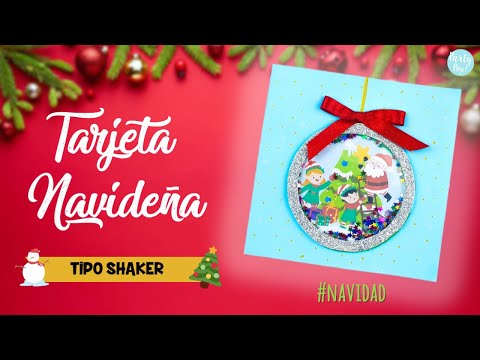 Shaker Christmas Card 🎄 - Christmas Crafts + Printables | Partypop DIY 🎉 |