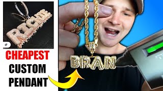 This Is The CHEAPEST &amp; BEST CUSTOM Pendant You Can Buy!! (It Passed My Diamond Tester)