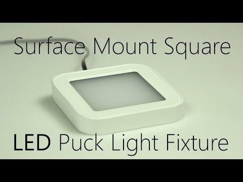 Surface mount square led puck light fixture