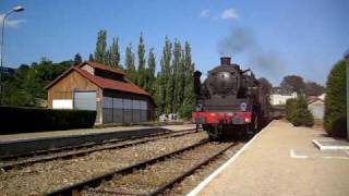 preview picture of video 'Locomotive à vapeur à Eymoutiers'