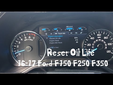 How to Reset Oil Life 2017 Ford F150 F250 F350 2016-2017 Truck