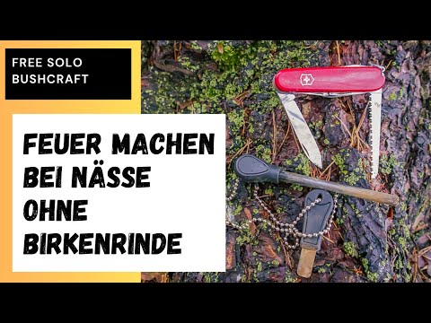 Making a fire in wet conditions | Splitting wood without an axe | Not using birch bark as tinder ...