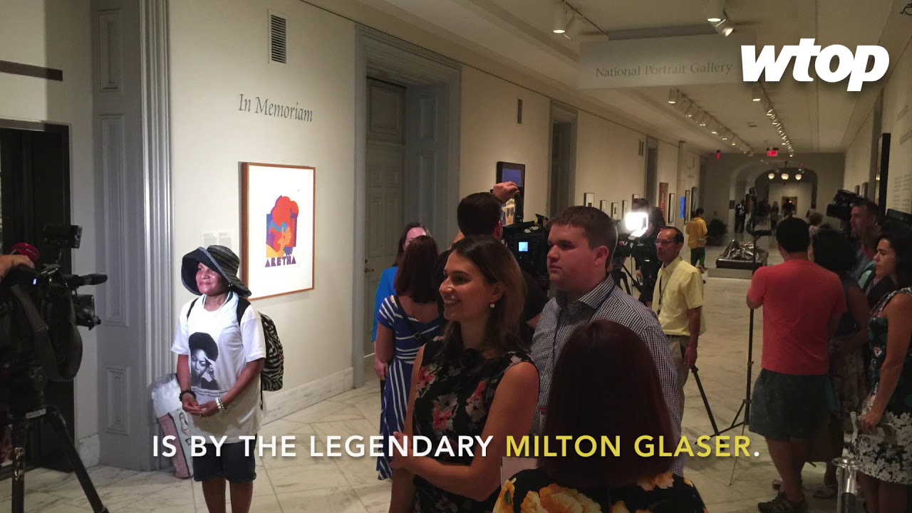 Aretha Franklin poster at the National Portrait Gallery
