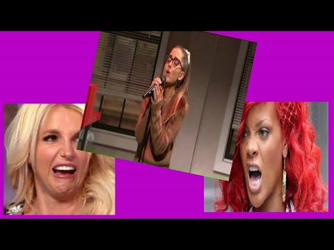 Funny Moments Ariana Grande - * SNL March 2016* Vocal Impressions *Rihanna,Britney Spears,Shakira*