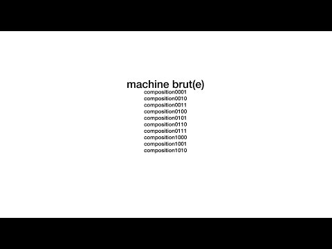 machine brut(e)