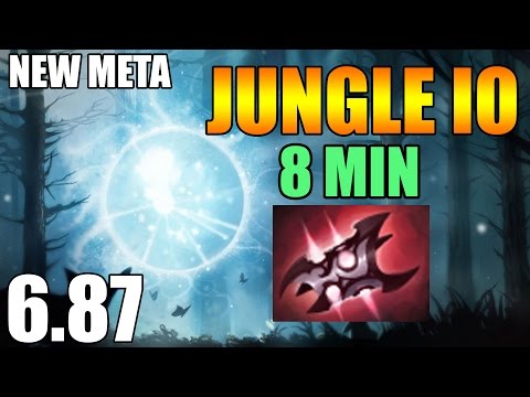 IO Jungle CARRY - 8 min Armlet - Bonus 10000 Range Tether Charge Combo