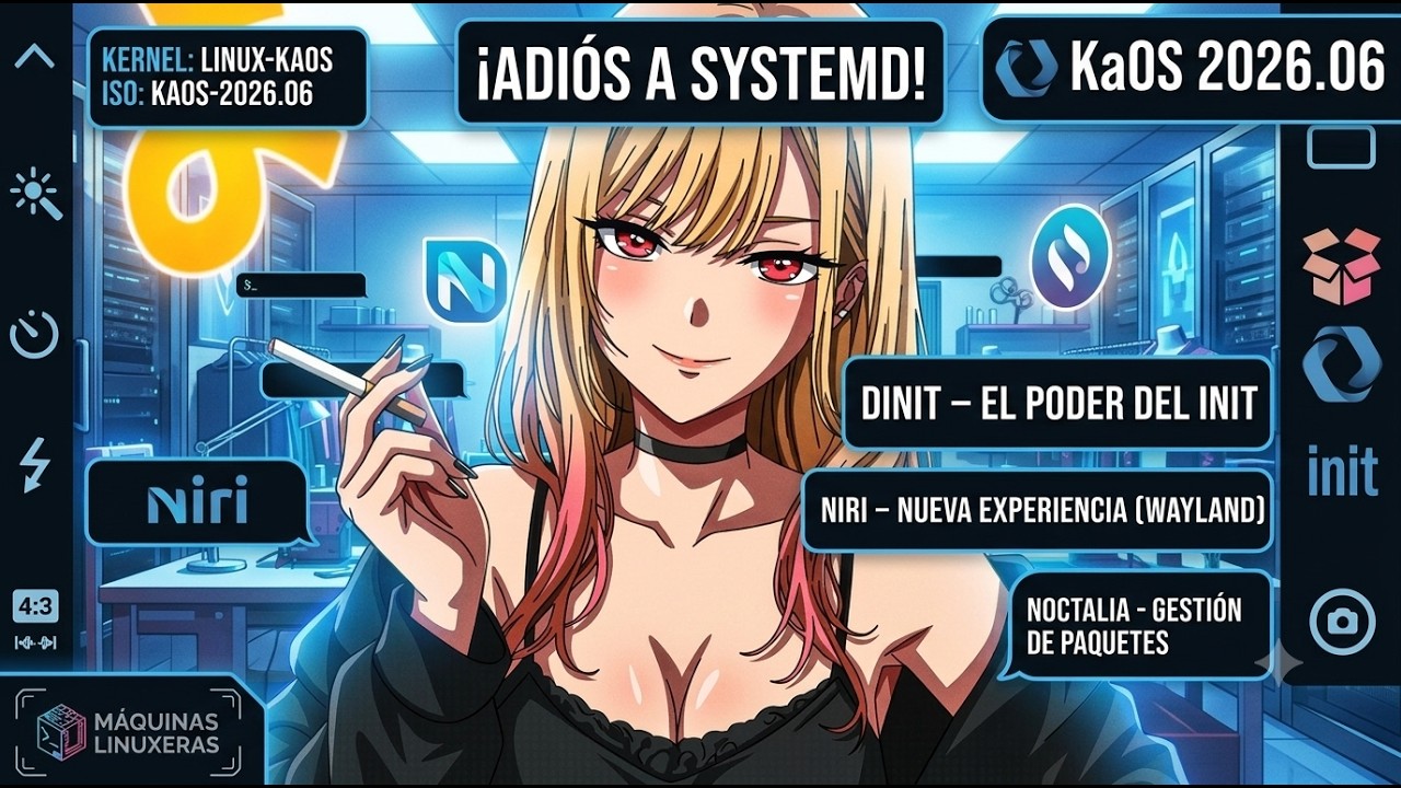 KaOS Linux 2026.06: ¡Adiós a SYSTEMD! El poder de DINIT, Niri y Noctalia