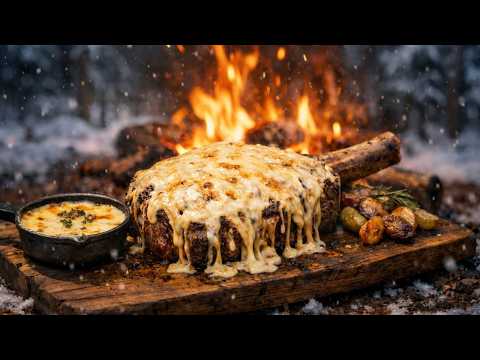Cowboy Steak Feast 🔥 New Year Fire Cooking  Almazan Kitchen