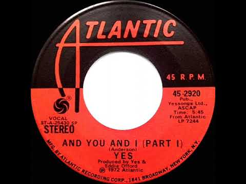 1972 HITS ARCHIVE: And You And I (Part 1) - Yes