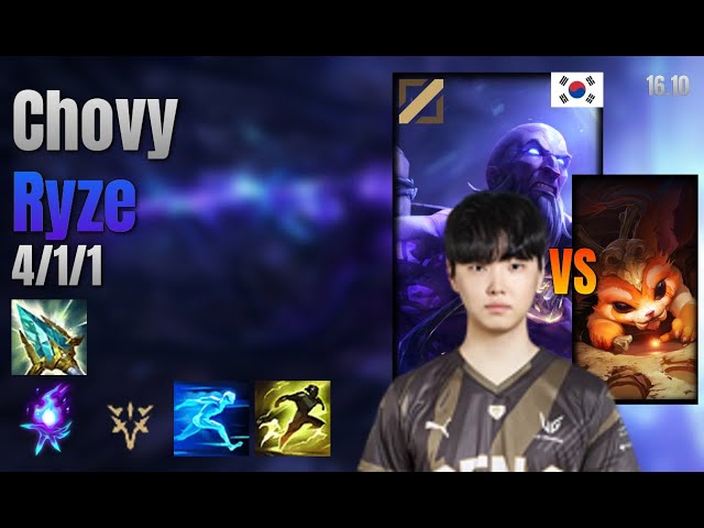 Chovy Mid Ryze vs Gnar lol KR solo rank Full Game 16.10 | 쵸비 라이즈 vs 나르 SDDEFAULT Thumbnail