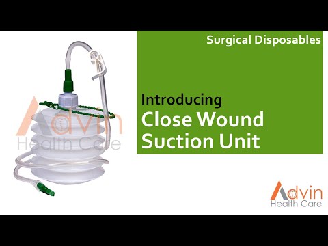 Closed wound suction drain unit