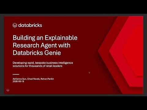 Watch: Building Explainable AI Research Agents with Databricks Genie
