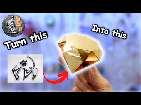 Casting a Shiny brass Diamond from taps | Trash to treasure