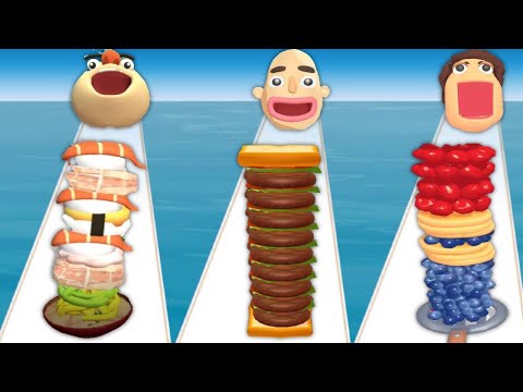 NOODLE RUN vs SANDWICH RUNNER vs PANCAKE RUN - Triple Game