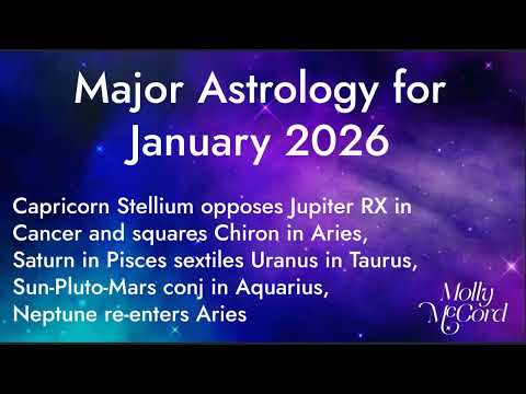 Capricorn Stellium T-Square, Sun-Pluto-Mars conj, Neptune re-enters Aries ~ January 2026 Astrology