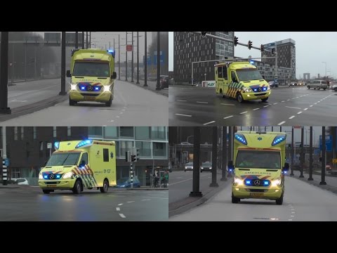 A1, 5x Ambulancezorg Groningen naar meldingen en het UMCG in Groningen