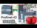 G120 Profinet S7 1200 Telegrams PZD Parameterize CU230P TIA Portal Sinamics Startdrive Siemens