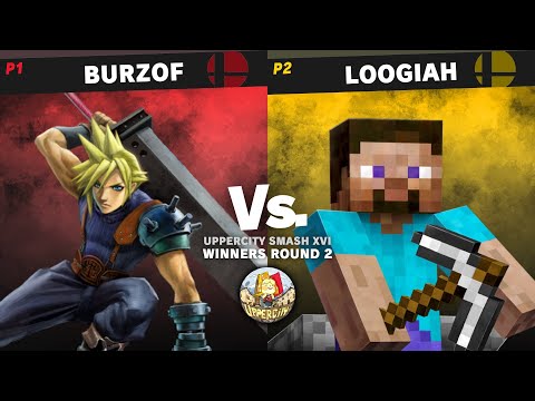 UpperCity Smash XVI - Burzof (Cloud,ZSS) vs loogiah (Steve) - Winners Round 2