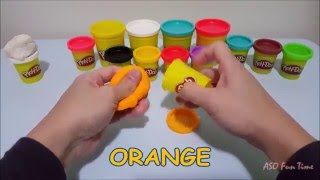 Learn Colours with Playdoh 2 - White, Orange, Pink, Black, Yellow, Red, Purple, Blue, Brown, Green