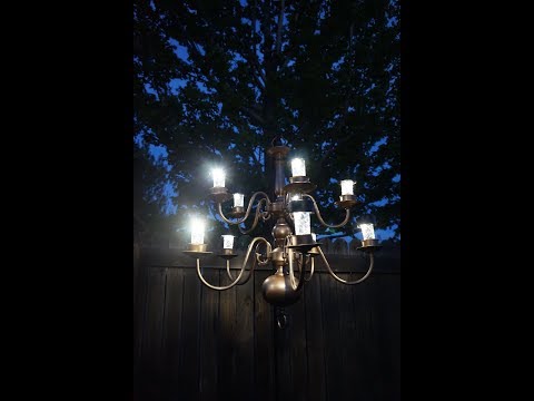 image-How do you hang a chandelier on a pergola?