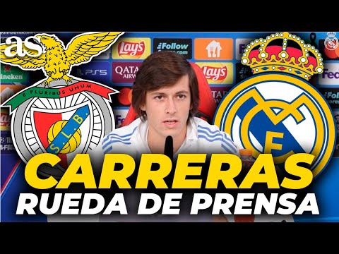 RUEDA de PRENSA de ÁLVARO CARRERAS en la previa del BENFICA vs REAL MADRID de CHAMPIONS LEAGUE