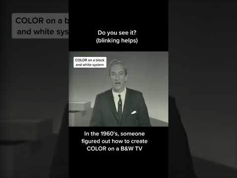 In the 1960s, someone invented a way to show color on a black & white TV
