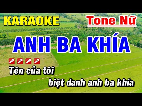 Karaoke Anh Ba Khía Nhạc Sống TONE NỮ | Hoài Phong Organ