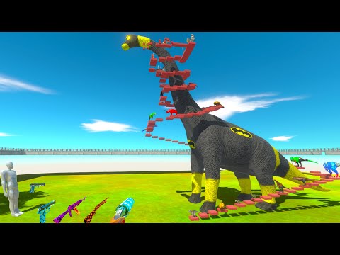 FPS AVATAR EXTREME PARKOUR SAVE BATMAN BRACHIOSAURUS - Animal Revolt Battle Simulator