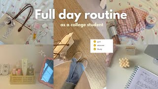 My full day routine as a college student 🌱 18, living alone in London & work from home 🎧🧸