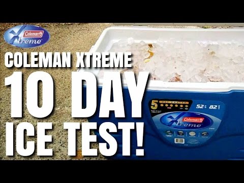 Coleman Xtreme Cooler 10 Day Ice Test Challenge - 52 Quart Model