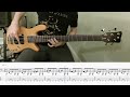 Disbelief - Between Red Lines (bass cover with tab)