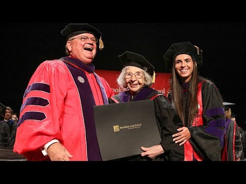 Graduate Gets Diploma from Great-Great-Aunt