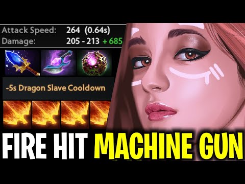 FIRE HIT MACHINE GUN LINA IMBA CD REDUCTION NON STOP SPAMMING SKILL DRAGON SLAVE | DOTA 2