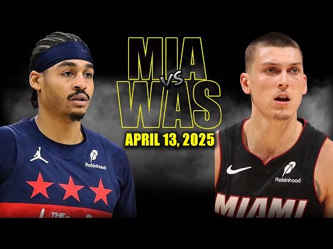 Miami Heat vs Washington Wizards Full Game Highlights - April 13, 2025 | NBA Regular Season