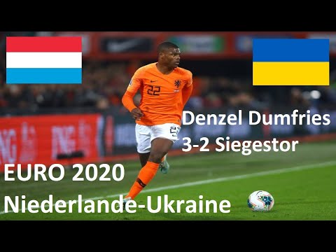 EURO 2020 NIEDERLANDE-UKRAINE Denzel Dumfries 3-2 Siegestor