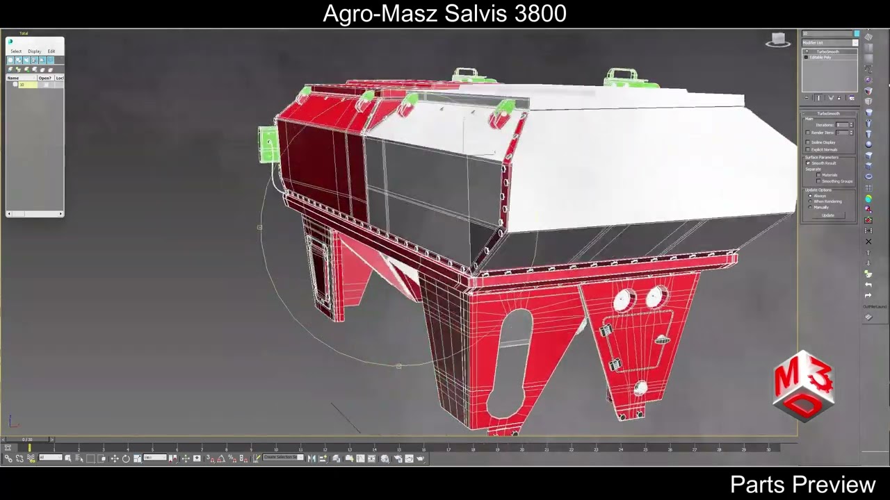 Agro-Masz Salvis 3800 Pneumatic seed drill 3D Model