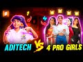 My Pro Girl Subscriber Challenge Me 🤯 आजा 1 vs 4 में !! 🔥 Intence Clash Battle - Garena Free Fire