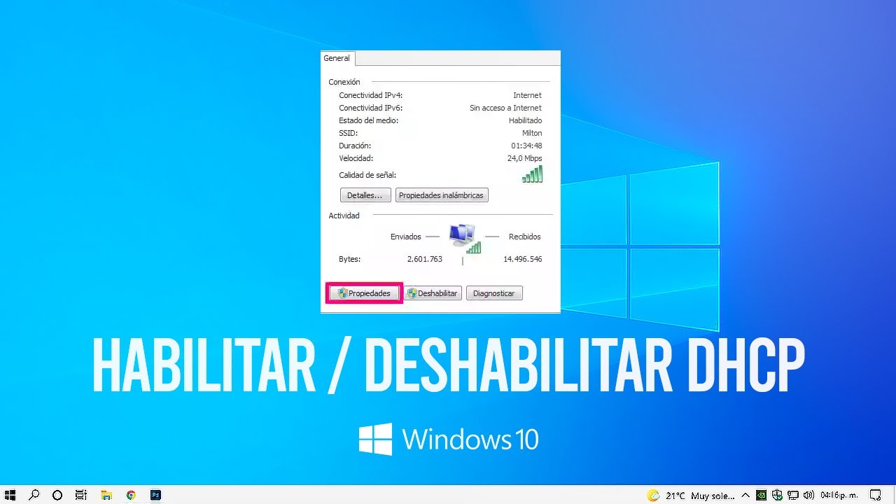 Cómo habilitar o deshabilitar DHCP en Windows 10 / 11