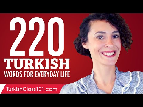 220 Turkish Words for Everyday Life - Basic Vocabulary #11