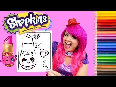 Coloring Shopkins Lippy Lips Coloring Book Page Colored Pencil Prismacolor | KiMMi THE CLOWN Video