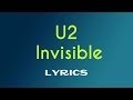 U2 - 'Invisible' (RED) Edit Version Lyrics 