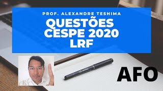 QUESTÕES CESPE 2020 - LRF