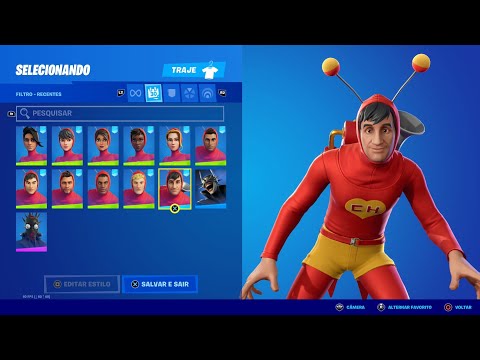 CHEGOU SKIN Chapolín Colorado  NO FORNTITE TEMPORADA 8, CHAPOLIN NO FORTNITE