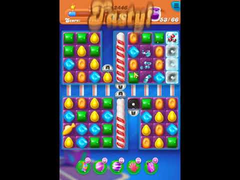 Candy Crush Soda Saga Level 2446 Get 1 Stars, 29 Moves Completed