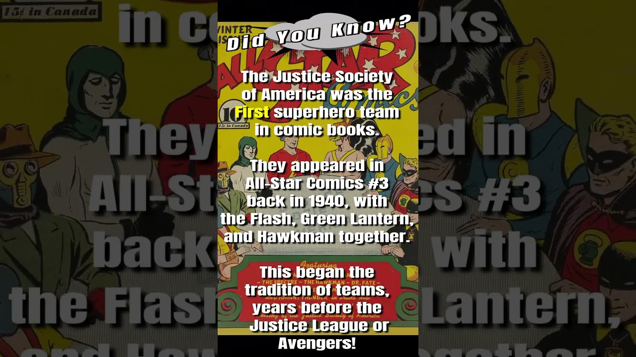 The First Superhero Team In Comic Book History #dccomics