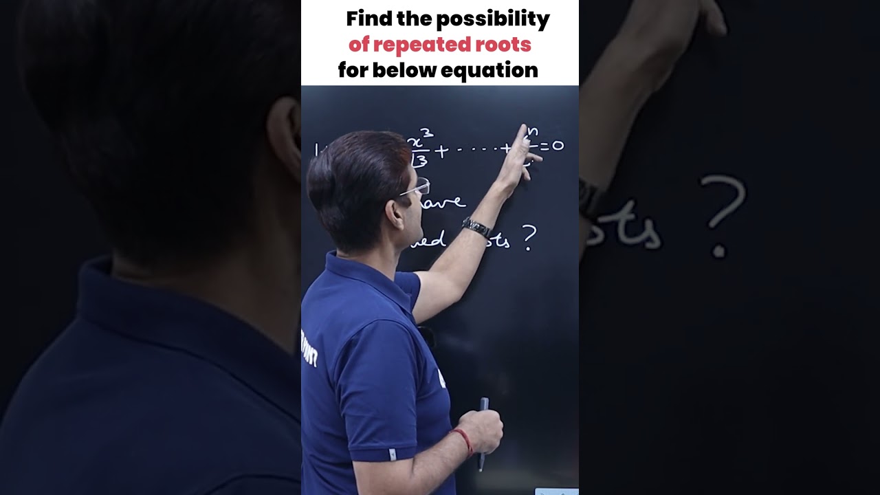 Possibility of repeated root equation | SMSIR SHORTS!  #shorts #jee2023