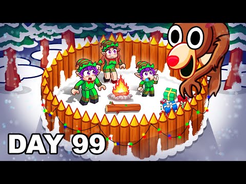 Using The NEW SANTA TECH To Build The Most SECURE BASE In 99 Nights In The Forest!