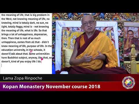 20181212 1530 LZR Kopan  - Meditate on Lamrim to become free from suffering
