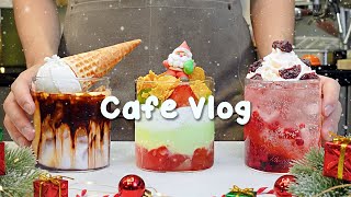 🎄Timeless Christmas Drinks/주문하시고 즐기세요☃️지치고 힘들 땐 음료 ASMR로 힐링해요/카페브이로그/Cafe Vlog/ASMR/Tasty Coffee